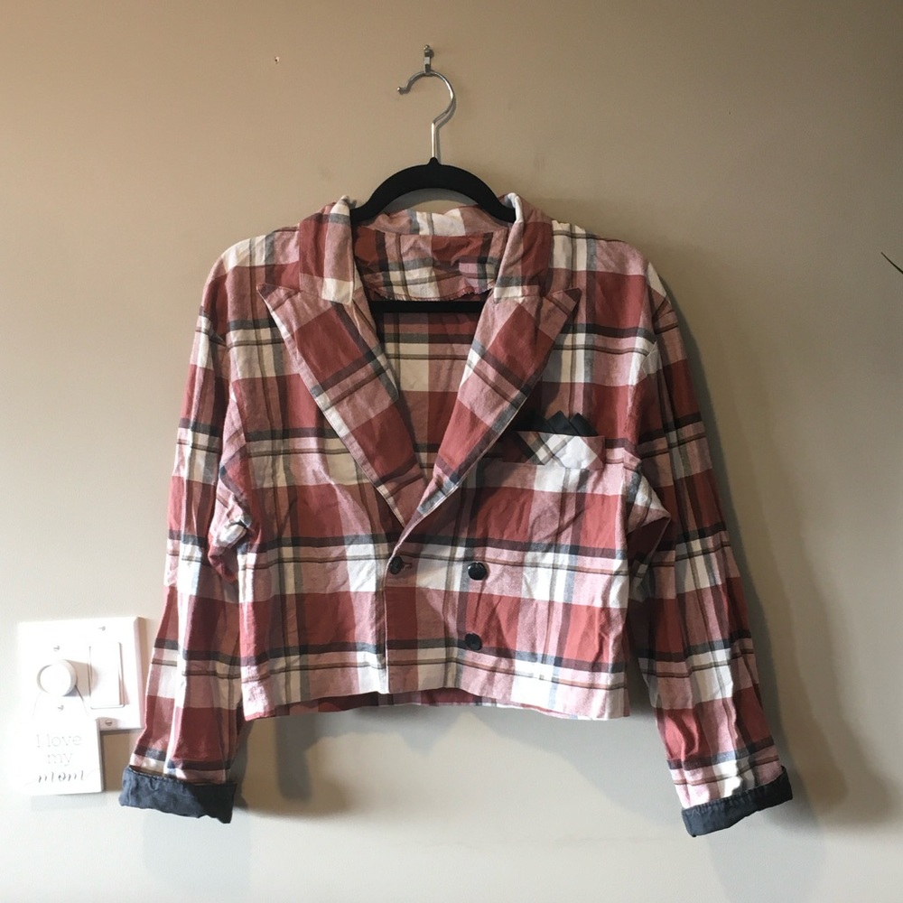 Homemade Plaid Women's Crop Jacket - Picture 5 of 13
